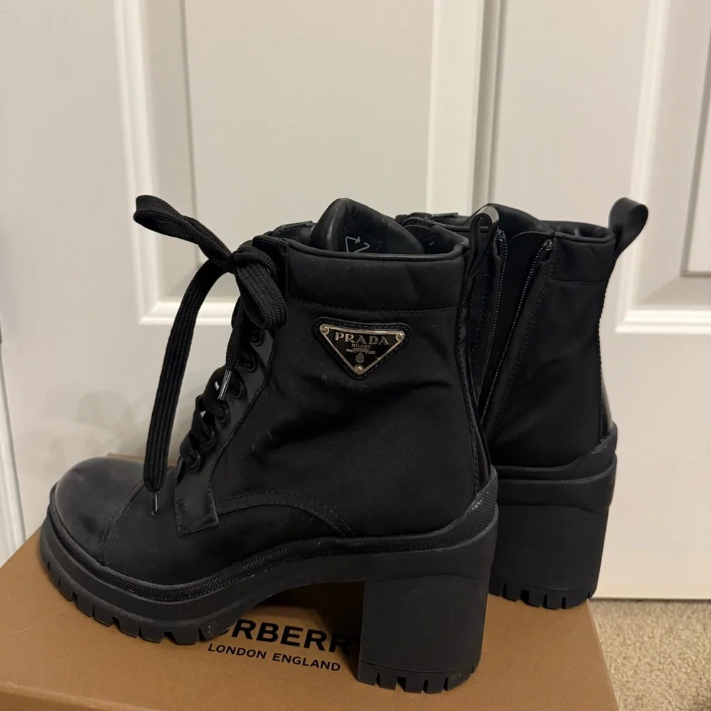 Prada Black Combat & Moto Boots - Picture 1 of 7
